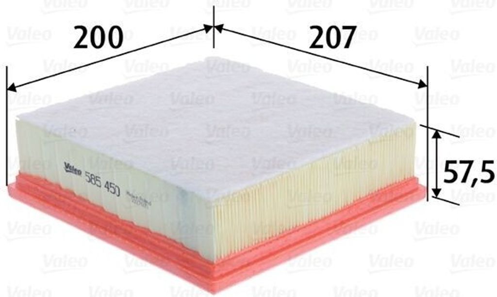 VALEO 585450 - OE 835058 Luftfilter für Meriva B (S10)