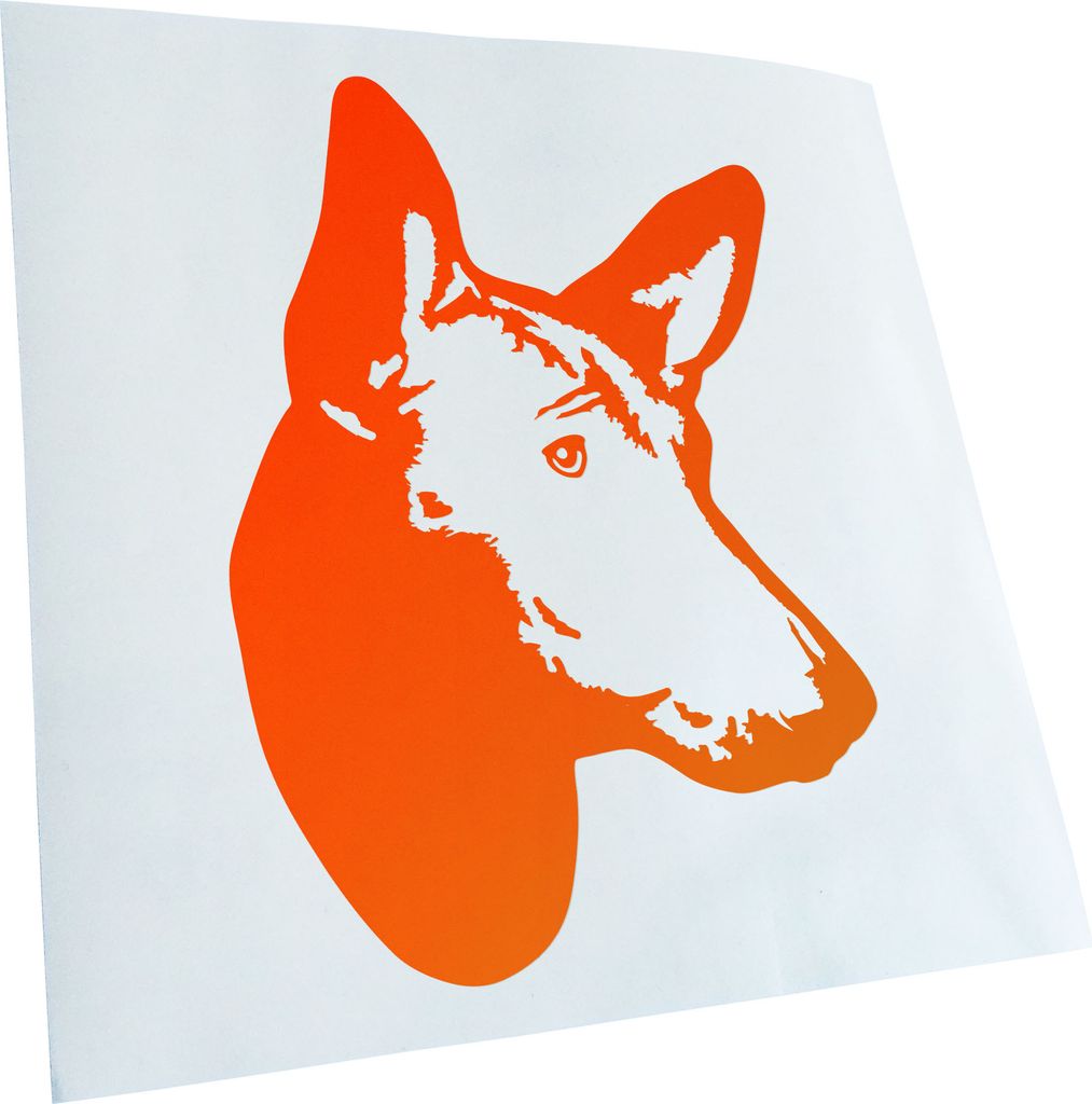 Kiwistar - Autoaufkleber - pharaoh hound Hund - Neonorange - 60x43cm - Aufkleber für Auto, Laptop, Fahrrad, LKW, Motorrad mehrfarbig JDM Decal Racing