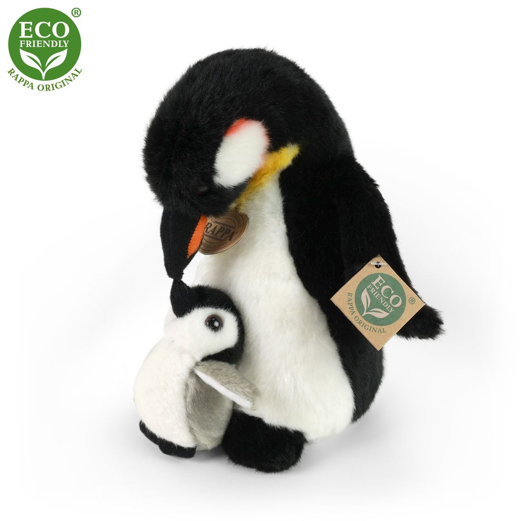 Plüsch-Pinguin mit Jungtier, 22 cm, umweltfreundlich Produktbild 
