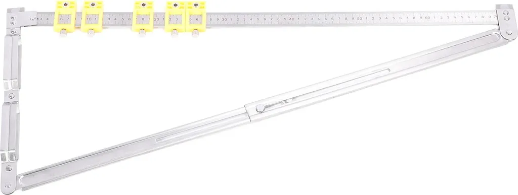 Règle pliable en acier inoxydable avec localisation de trous précise