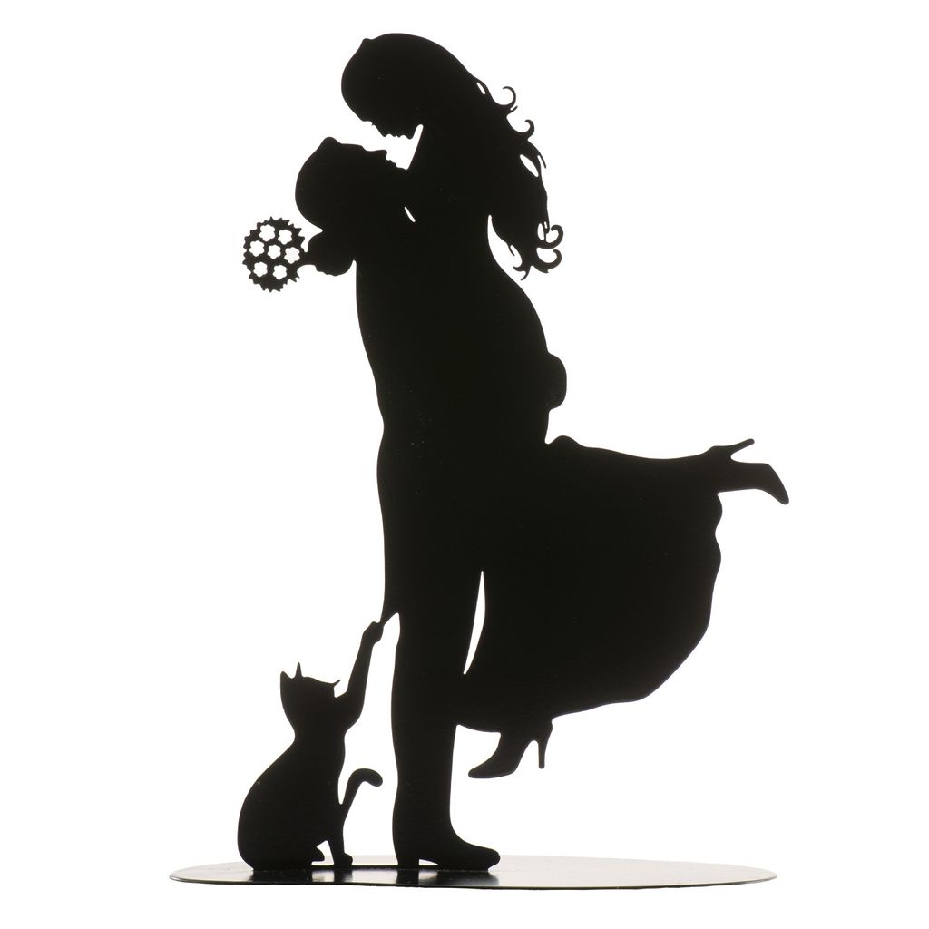 Figurine en fer blanc pour gâteau de mariage silhouette Image du produit 
