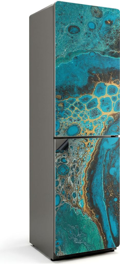 Abstraktes flüssiges Muster – Magnetische Kühlschrank Abdeckung – Dekorfolie magnetisch Küche – Kühlschrank Magnet Deko – selbstklebend...
