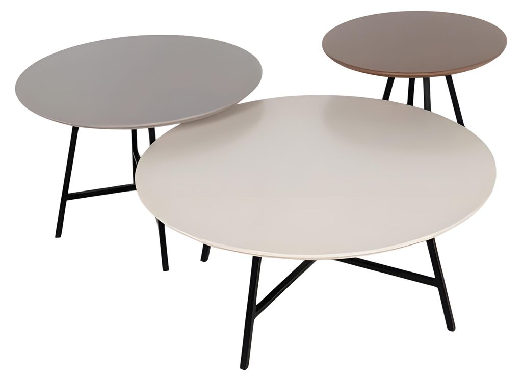 Eleganter Beistelltisch aus Holz in Beige mit modernem Design