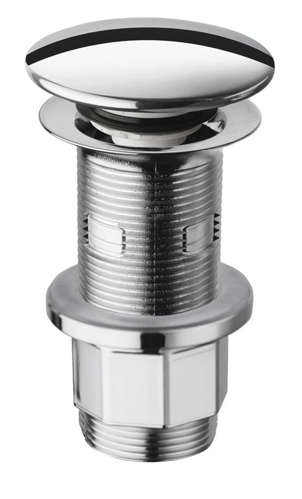 Ablaufgarnitur 5/4“, klick-klack, großer Stopfen, H. 10-80mm, ABS/Chrom