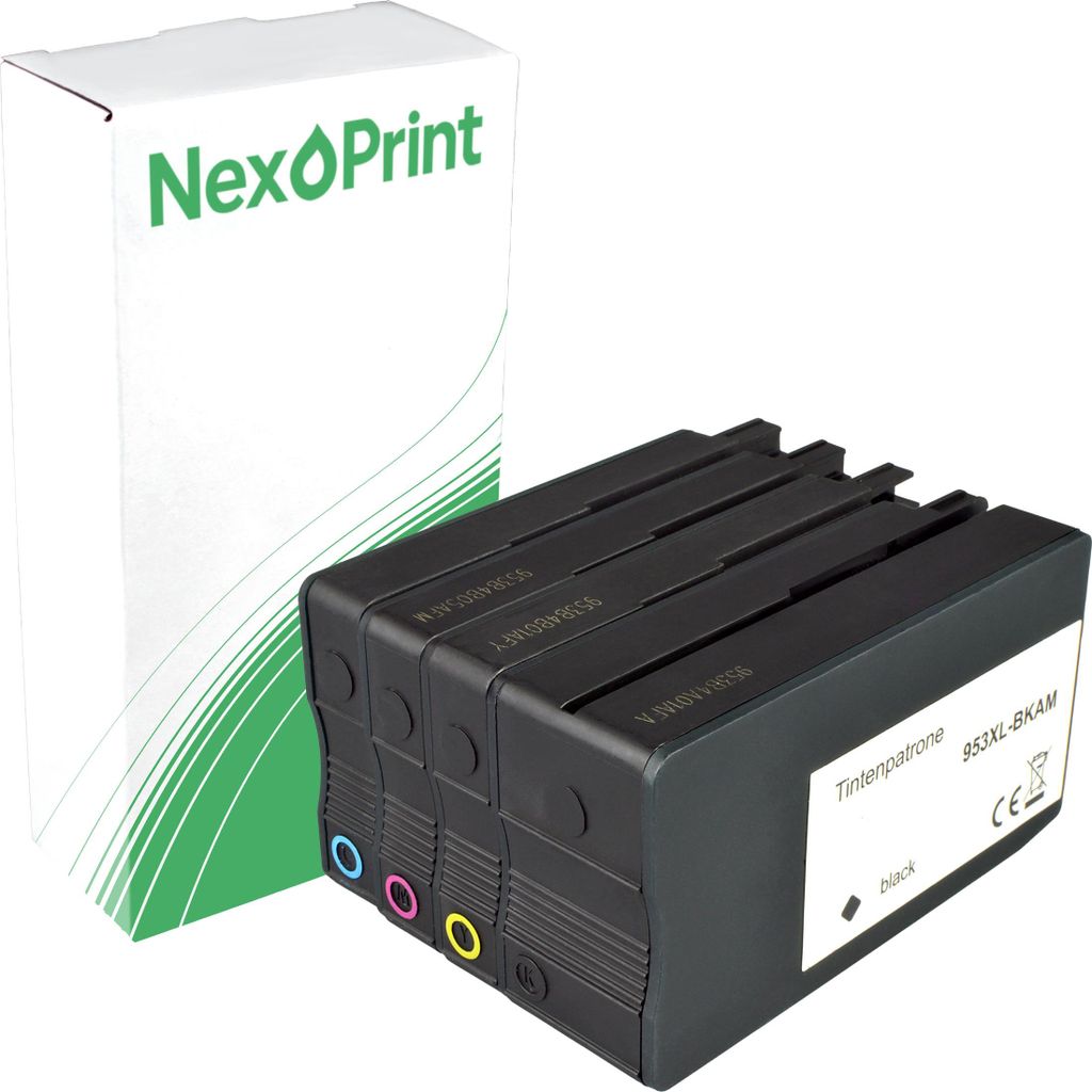 NexoPrint 953XL Multipack (Schwarz + Farbe) Druckerpatronen kompatibel zu HP OfficeJet Pro 8720 OfficeJet Pro 8720 Series OfficeJet Pro 8725OfficeJ...