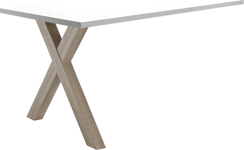 Schreibtisch Edit 1 120 x 70 x 75 Computertisch eiche sägerau/weiß matt lack 13732