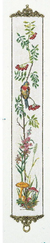 Kit broderie Automne II 17x110cm Eva Rosenstand toile lin et fils coton