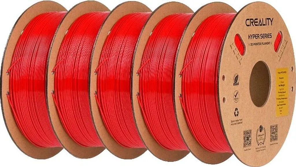 Filament 3D rouge 5kg anti-cassure pour de grands volumes sans échec