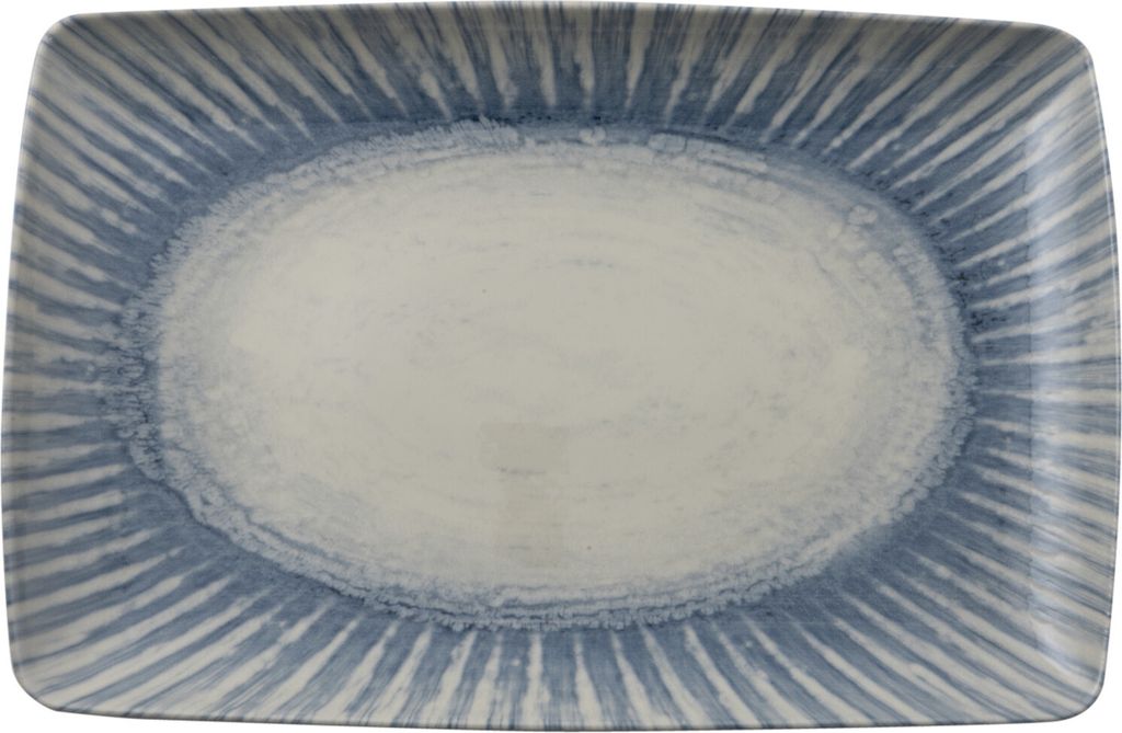 Rosenthal Arthur Krupp Stoneware Sunlight Blue Platte 35x22cm