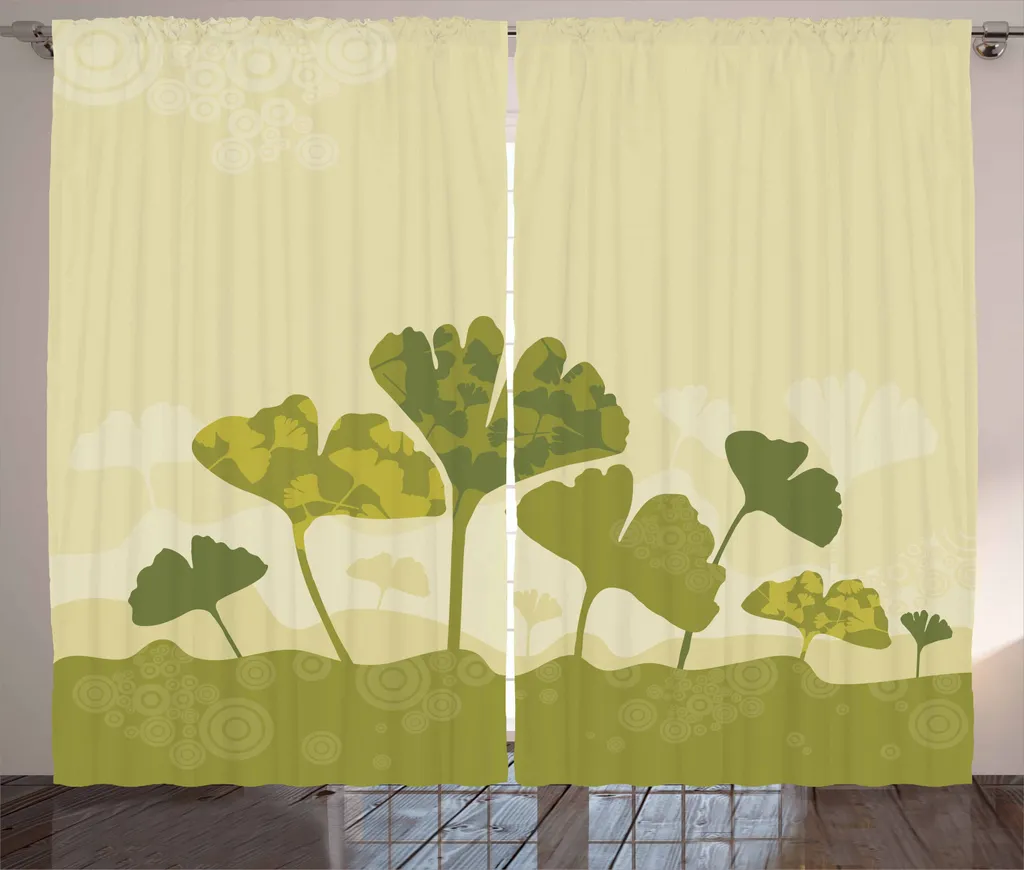 Tenda Rustica Ginkgo Verde Oliva ABAKUHAUS 280x245cm | Arredo Soggiorno