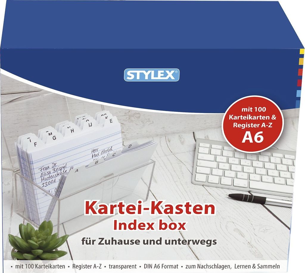 Toppoint® 49972 Kartotéka plastová -A6, priehľadná Obrázok produktu 