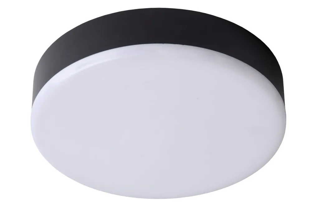Plafonnier LED Rond CERES Lucide 30W Noir et Blanc 2481lm IP66 - 21,5cm