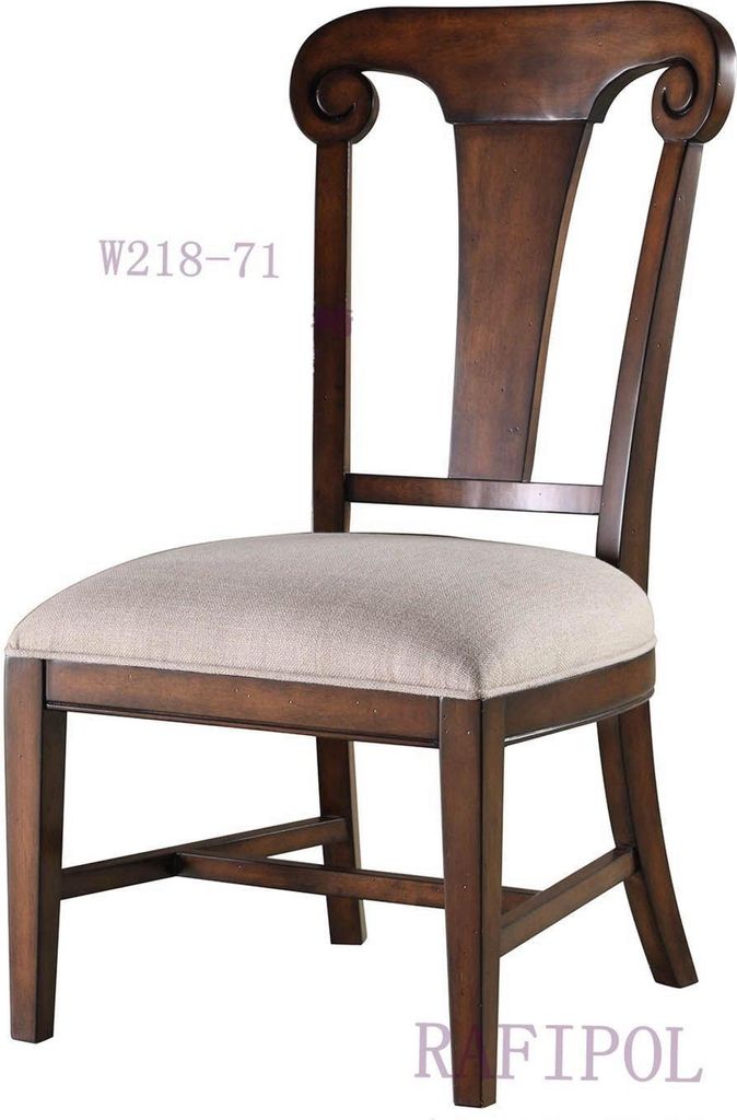 Luxus Design Polster Stuhl Stühle Sitz Esszimmer Holz Textil Sessel Echtholz Neu