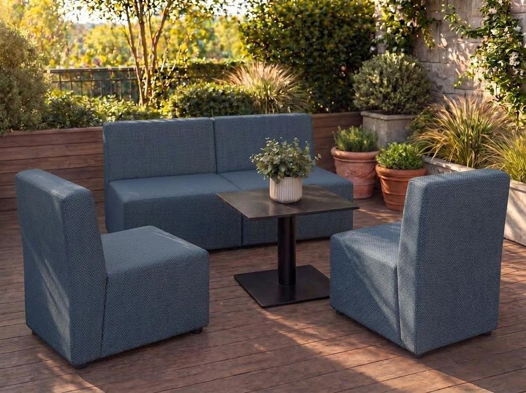 Garten Lounge Set GOLD – Outdoor Möbel Set mit Sofa, Sesseln, UV-beständig und wasserabweisend