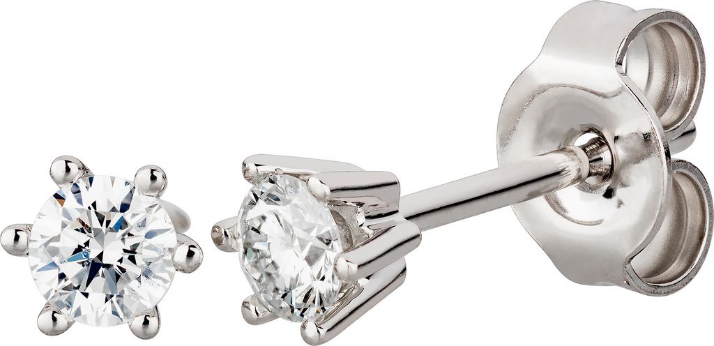 Orolino Ohrringe 750/- Gold 0,4cm weiß Brillant weiß Produktbild 