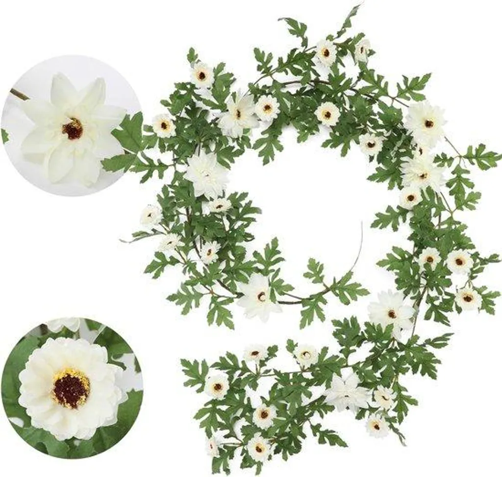 Guirlandes de dahlias blancs pour arche de mariage et fête 15 cm