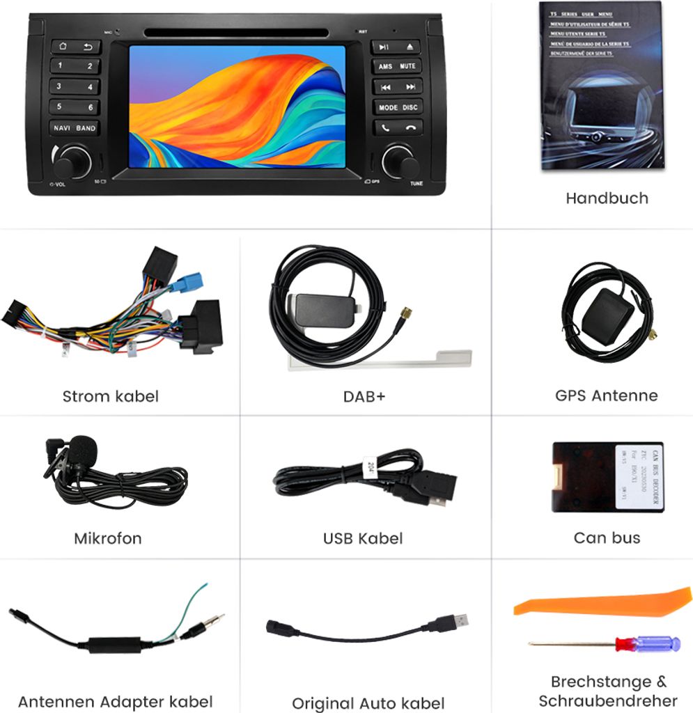 7-palcové autorádio s DVD Navi Bluetooth GPS DAB SWC RDS Obrázok produktu 13