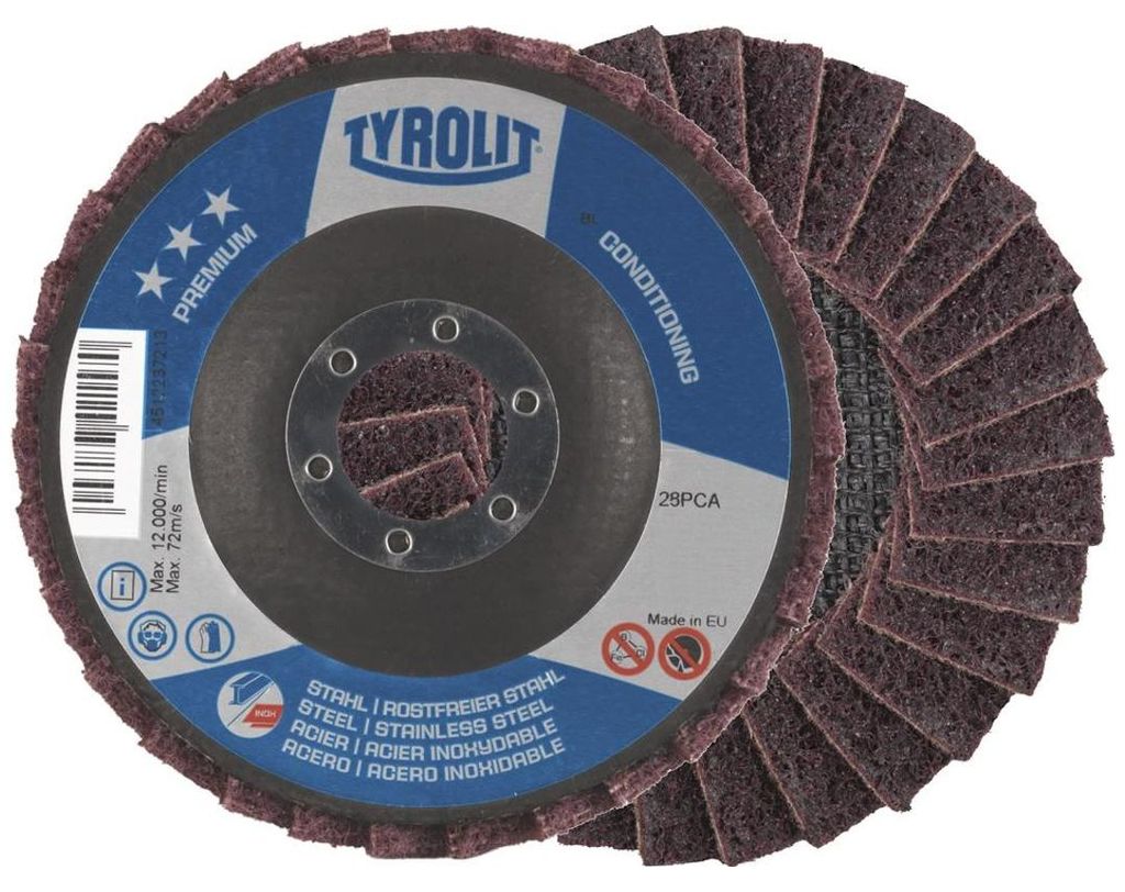TYROLIT Tyrolit Fächerschleifscheibe Vlies SCM-A 125x22mm grob