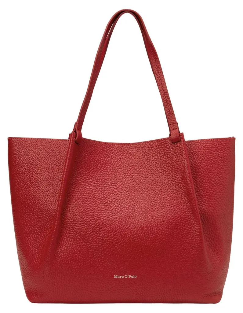 Marc O'Polo Belli Shopper Rouge Brillant : Sac en Matière Ultra-Légère