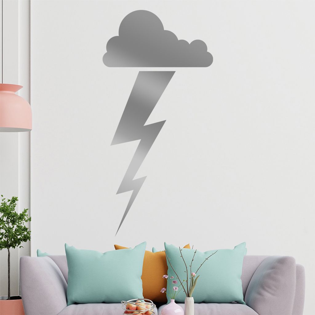 KIWISTAR Gewitterwolke Unwetter Wandtattoo in 6 Größen - Wandaufkleber Wall Sticker - Dekoration, Küche, Wohnzimmer, Schlafzimmer, Badezimmer