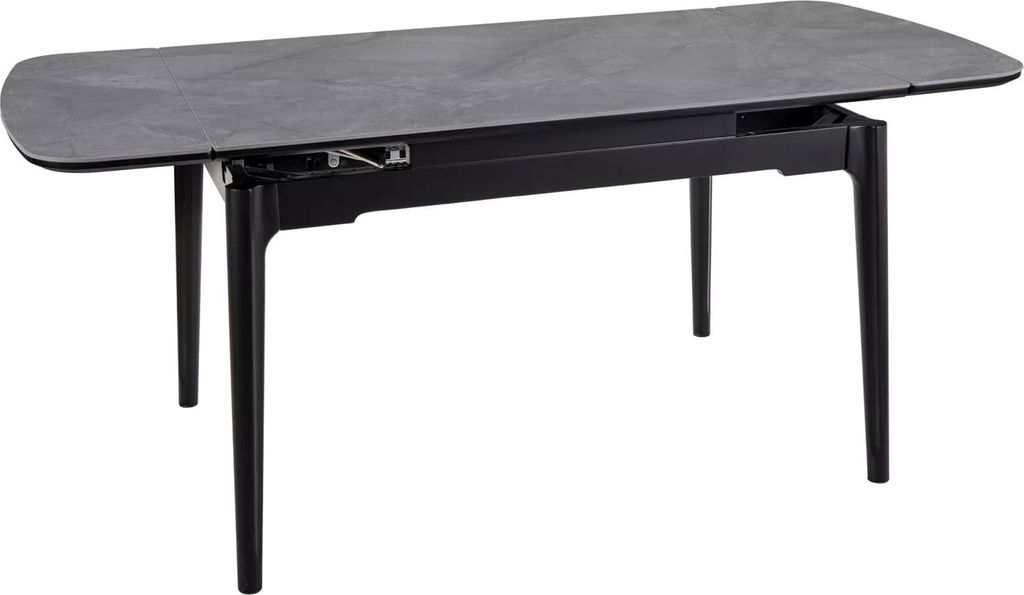 Esstisch Küchentisch Sento Ceramic 120-180x80x75cm Farbe wählbar ausziehbarMarmor grau / schwarz