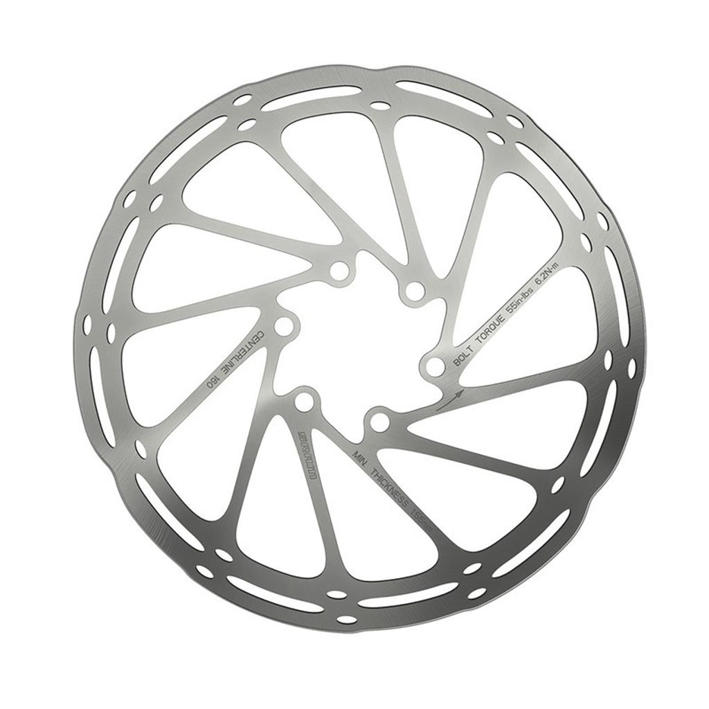 SRAM 00.5018.037.014 Bremsscheibe 'CenterLine' Rounded, Ø 180 mm, 6-Loch, silber