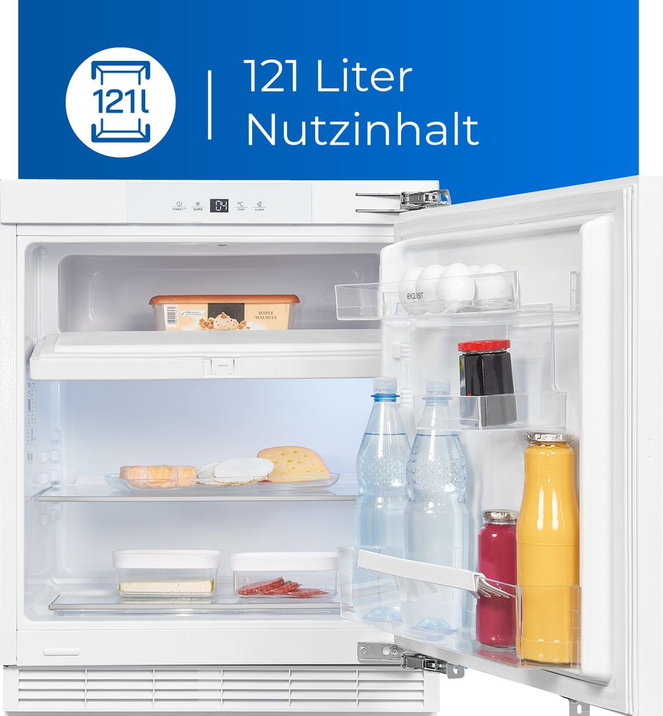 Exquisit Unterbau-Kühlschrank UKS130-4-FE-010D | 121 l Produktbild 4