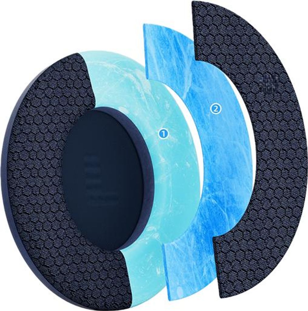 INF Ersatz-Ohrpolster für BOSE QC45/QC35 Kopfhörer, atmungsaktiv, 2er-Pack Blau