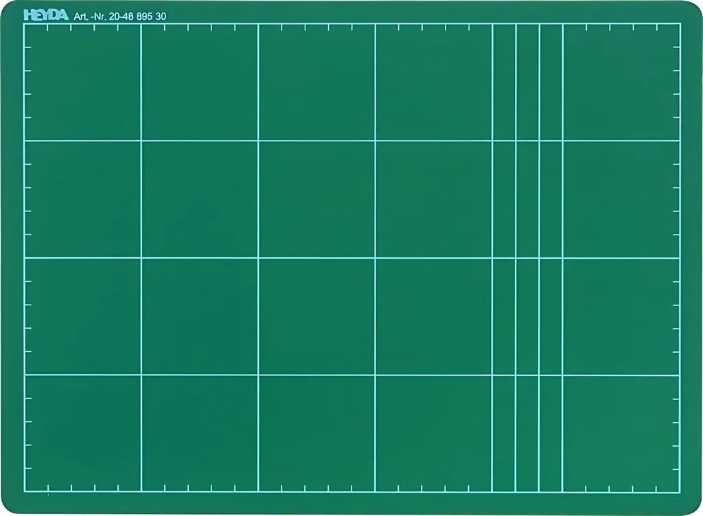 Tapis de coupe Heyda vert 30 x 22 cm avec surface autocicatrisante pro
