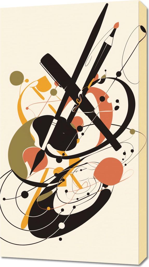 Bild 50x90cm Abstrakter Rapsodie