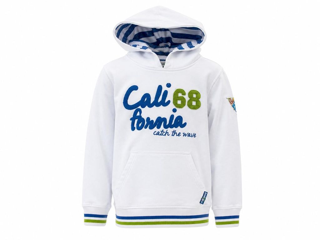 4167 Bondi Sweatshirt Jungen Weiß, Größe 122 (ca. 7 Jahre) – bequem, weich & flexibel