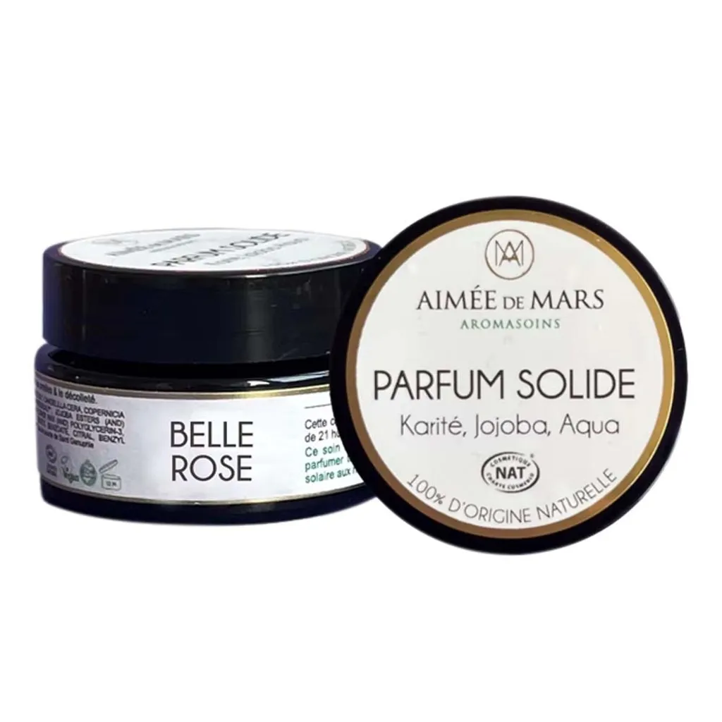 Parfum Solide Belle Rose 15g - Fragrance Florale Nomade et Naturelle