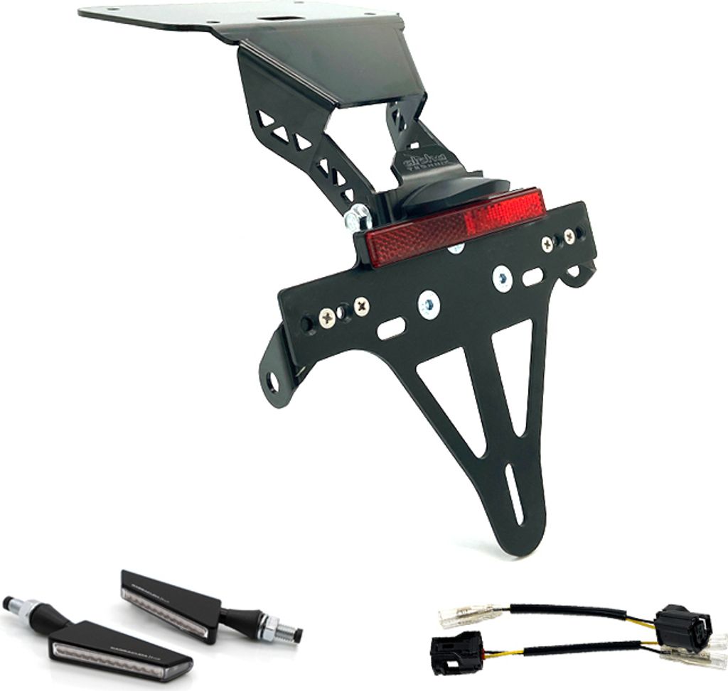 alpha Technik Kennzeichenhalter-Blinker-Kit Yamaha YZF-R3 / MT03 20- für YZF-R3 RH12 EURO4