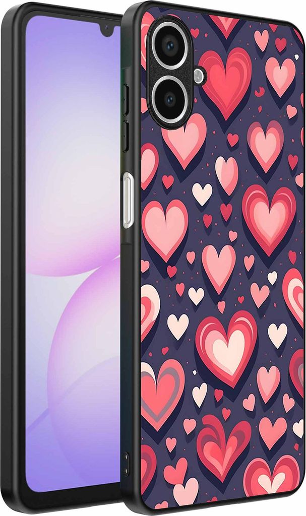 Geeignet für Samsung Galaxy A07 Telefon Fall mit Herzen Impressum - TPU Backcover Fall mit Herz-Design - Smartphonica