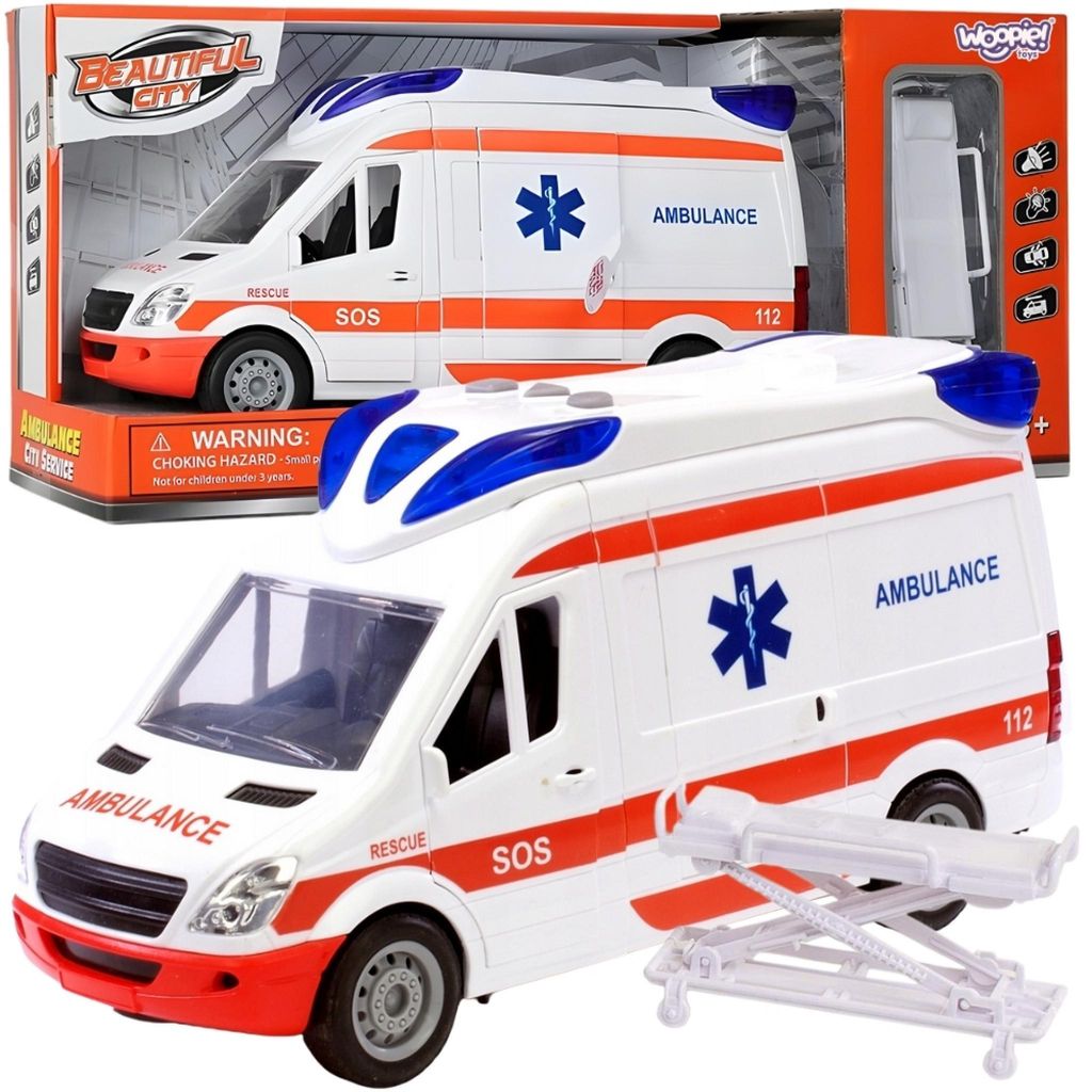 WOOPIE Záchranná služba – sanitka, nosidlá v sade + zvukové Obrázok produktu 