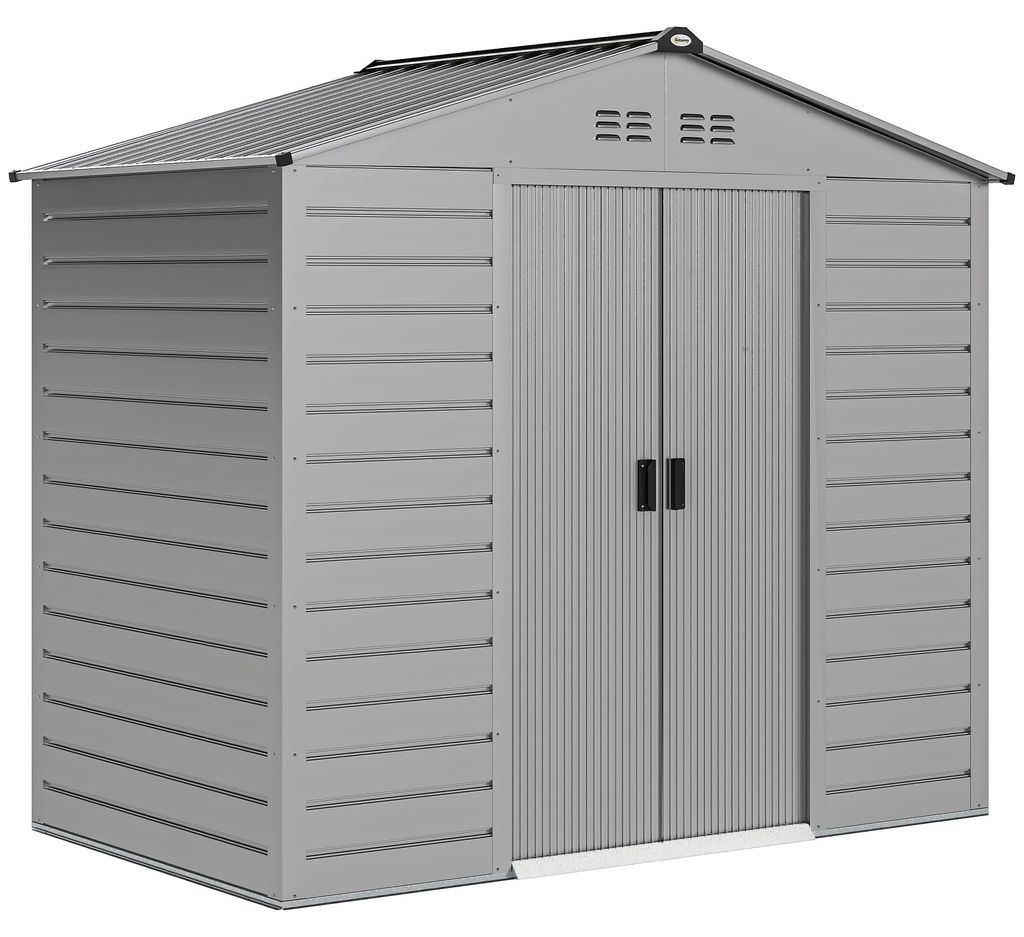 Outsunny Verzinkter Stahl Gerätehaus 2,43㎡ 213x131x192cm Produktbild 