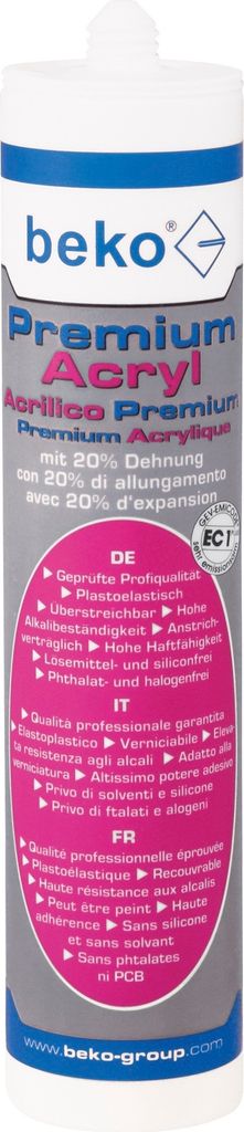 Beko Premium-Acryl mit 20% Dehnung 310 ml weiß Produktbild 