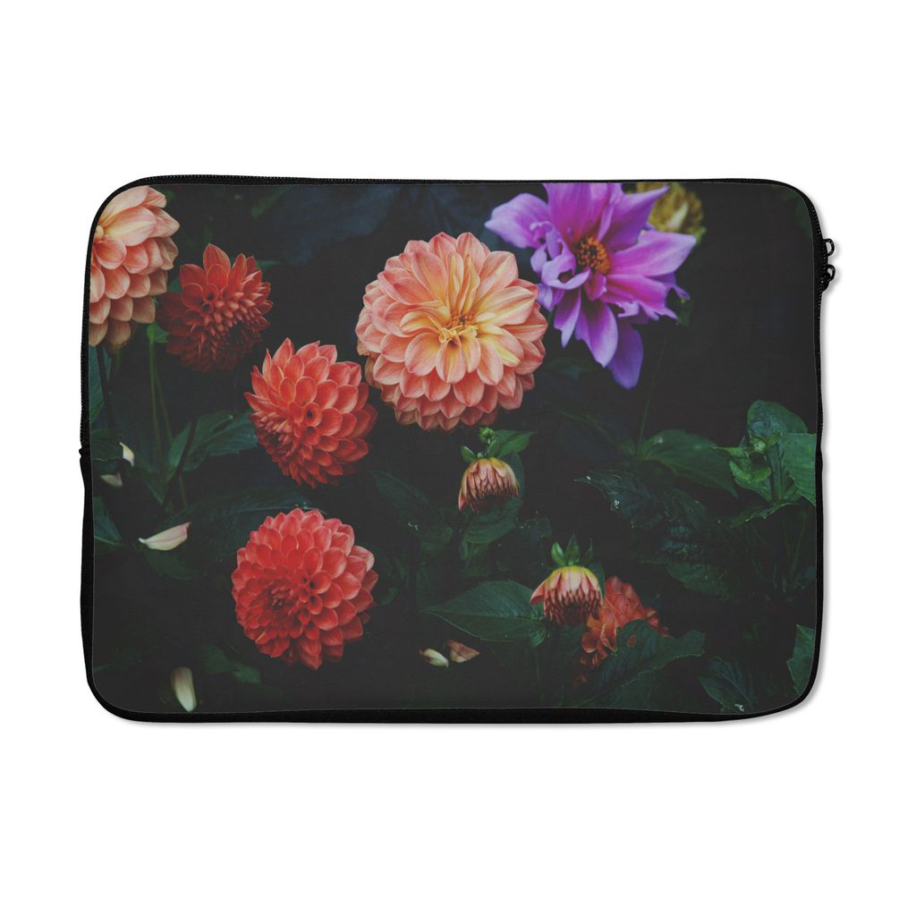 MuchoWow Laptop Hülle 14 ZollDahlien mit verschiedenen Farben Laptoptasche - Laptoptasche - Stoßsicher - Schutzhaube