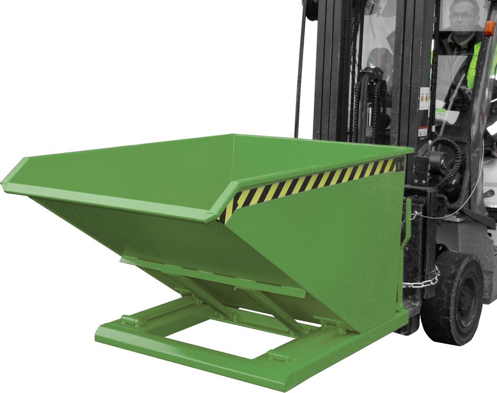 Bauer Kippbehälter NK 100, lackiert, Resedagrün