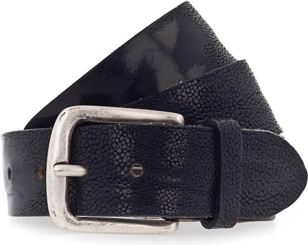 Vanzetti Leder Gürtel 40mm Leather Belt W110 Marine blau