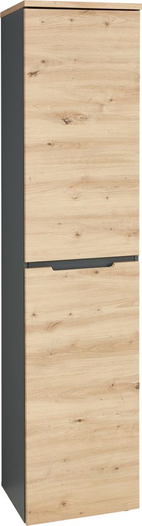 Aktenschrank >Memphis< in Artisan Eiche Nachbildung / Graphit - 45x197x38 (BxHxT)