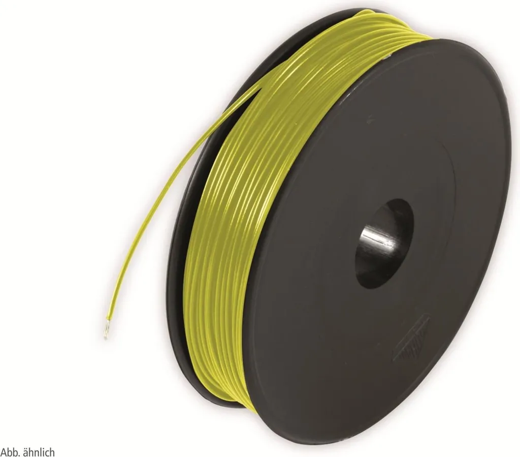Fil de câblage souple LIYV 1x1,00mm² jaune RAUTRONIC bobine de 100 mètres