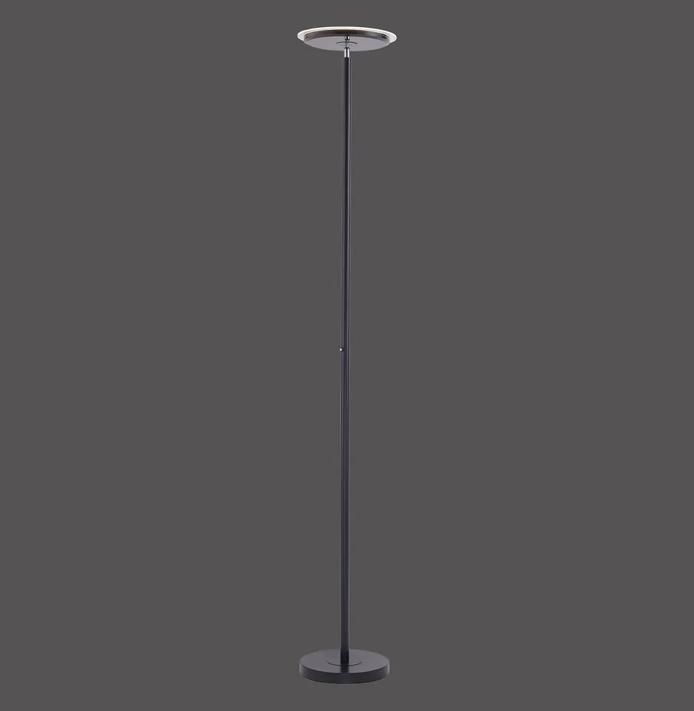 Lampada da Terra per Soggiorno LED Dimmerabile 181cm Nichel Bianco