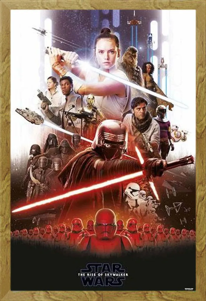 Star Wars Episodio IX Poster d'Autore con Cornice Shinsuke Oak MDF