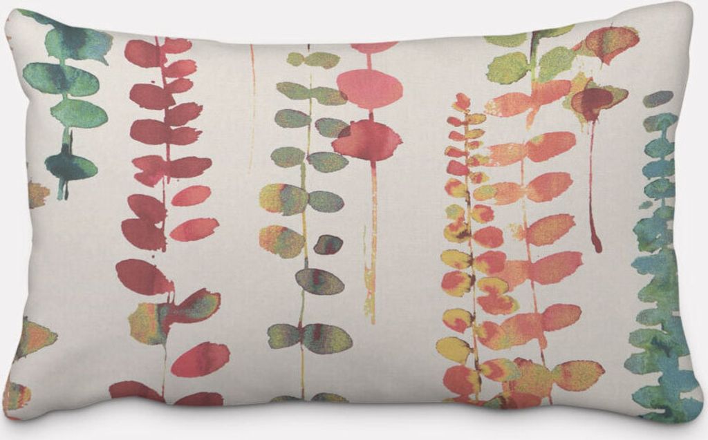 SCHÖNER LEBEN. Kissenhülle Ranken Blätter Aquarell beige terrakotta Größe 30x50cm (HxB) 30x50cm (HxB) Größe