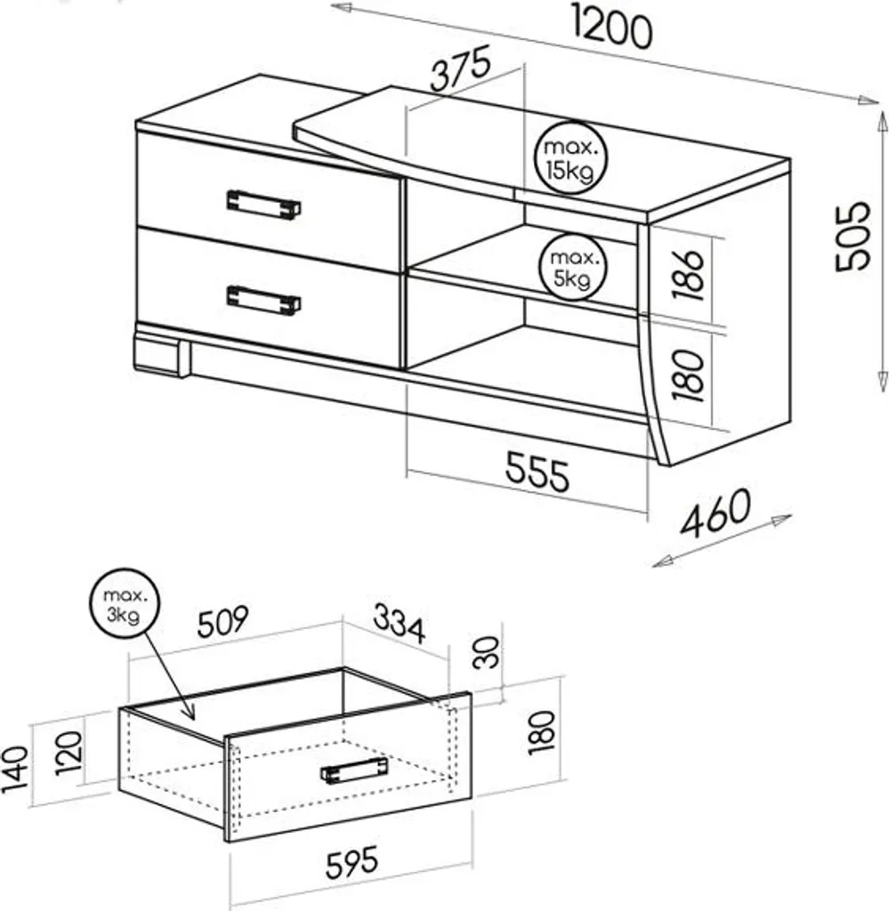 Aménager son Coin TV avec le Meuble BENSON Canyon Oak - Version Gauche