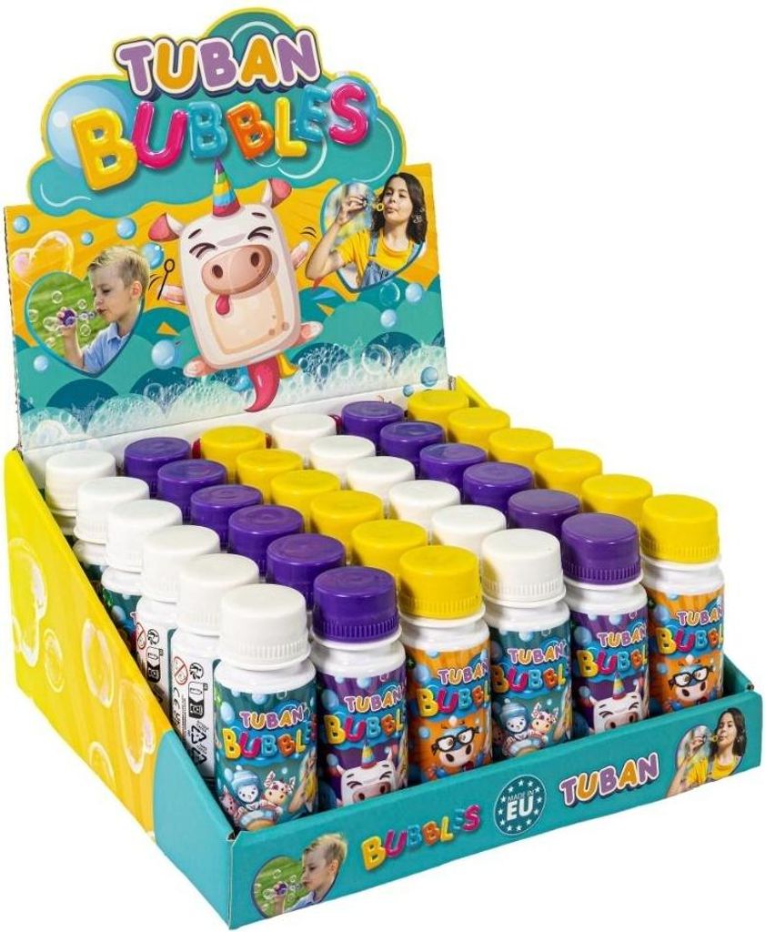 Tuban – Seifenblasenflasche 60 ml – 1 Stück – Farbwahl zufällig