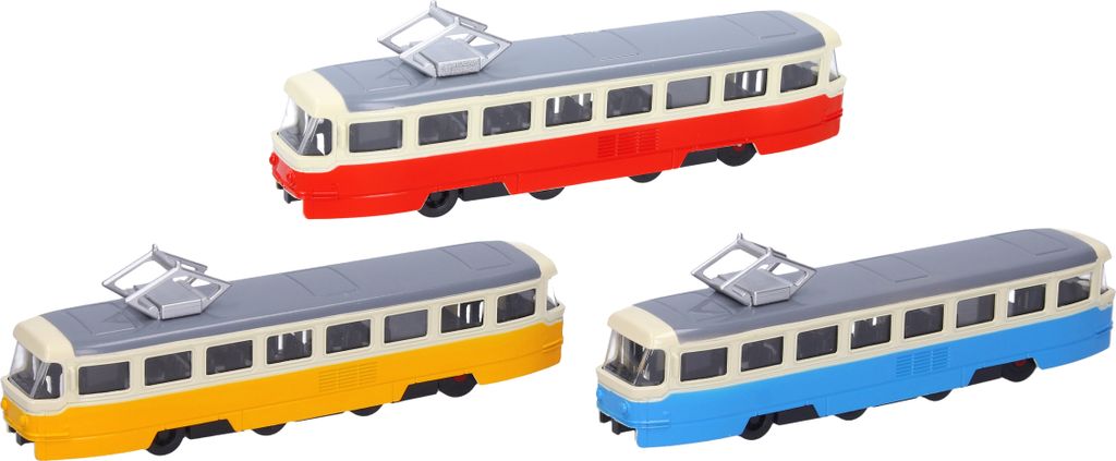 Metalowy tramwaj z efektami 16 cm Zdjęcie produktu 