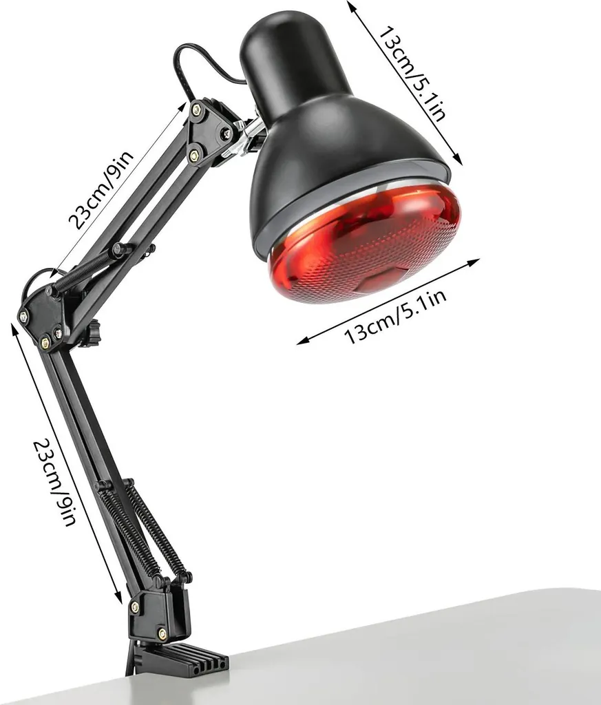 Lampe infrarouge électrique vert clair articulée pour soins des articulations