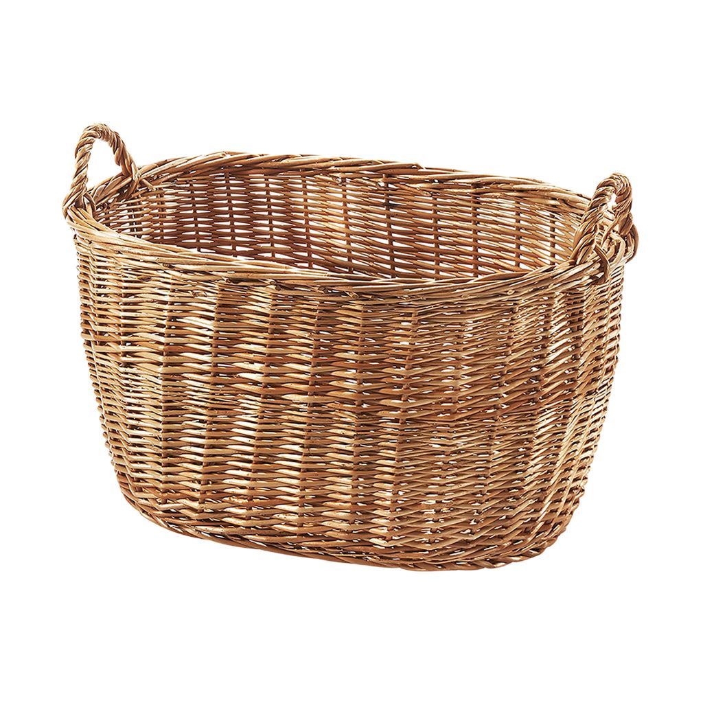 Kobolo Wäschekorb 60x43x35/41 cm Weide - Wäschebehälter Aufbewahrung Wäschesammler Wäschesack Wäschekiste Truhe Ordungsbox Korb Aufbewahrungs...